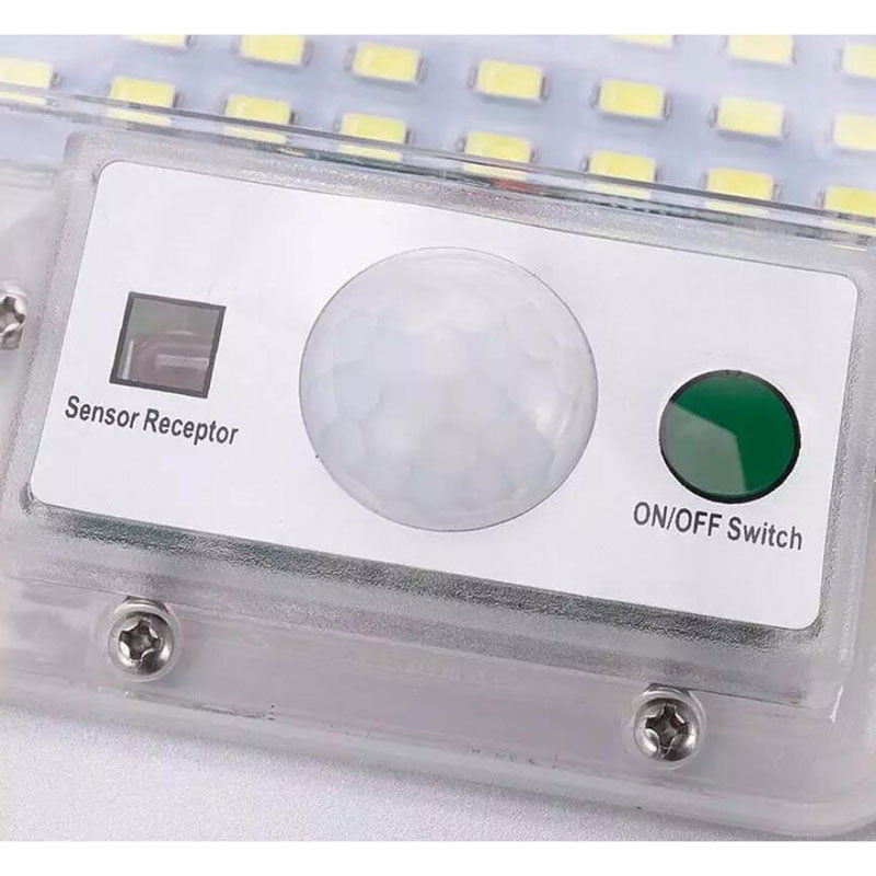 Στεγανό Ηλιακό Φωτιστικό Δρόμου IP65 με Ανιχνευτή Κίνησης, Αισθητήρα Φωτός και Τηλεχειριστήριο σε Ασημί Χρώμα JD-1950 - Image 4
