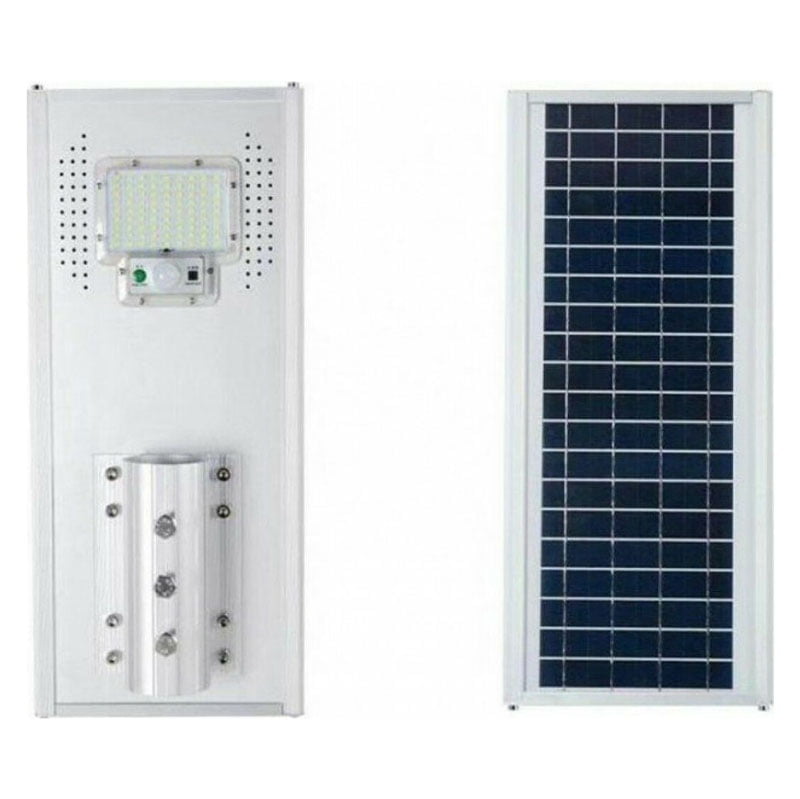 Στεγανό Ηλιακό Φωτιστικό Δρόμου IP65 με Ανιχνευτή Κίνησης, Αισθητήρα Φωτός και Τηλεχειριστήριο σε Ασημί Χρώμα JD-1950 - Image 8