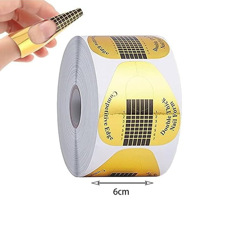Φόρμα επιμήκυνσης νυχιών στρογγυλή 500τεμ - Nail form - Image 2