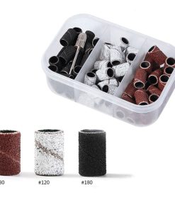 Σετ ανταλλακτικά τροχολιθάκια τριών σκληροτήτων & στέλεχος φρεζέκι - Nail Drill Bits