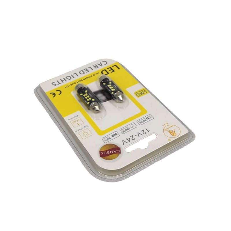 EJC Λάμπες Αυτοκινήτου Canbus LED 2016-T10 41mm 2τμχ ψυχρό φως - LED light - Image 2