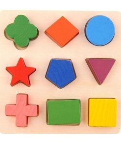 Ξύλινο Παιδικό Παζλ με Γεωμετρικά Σχήματα - Kids puzzle