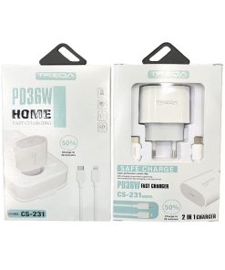 Treqa 2 σε 1 Φορτιστής Κινητού και καλώδιο δεδομένων για Lightning-IOS και Type-C PD36W CS-231 - Data cables