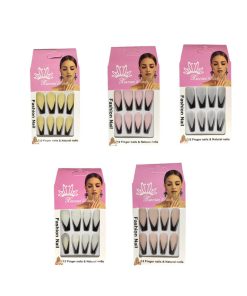 Αυτοκόλλητα νύχια σε διάφορα σχέδια 12τμχ - Press-on fake nails