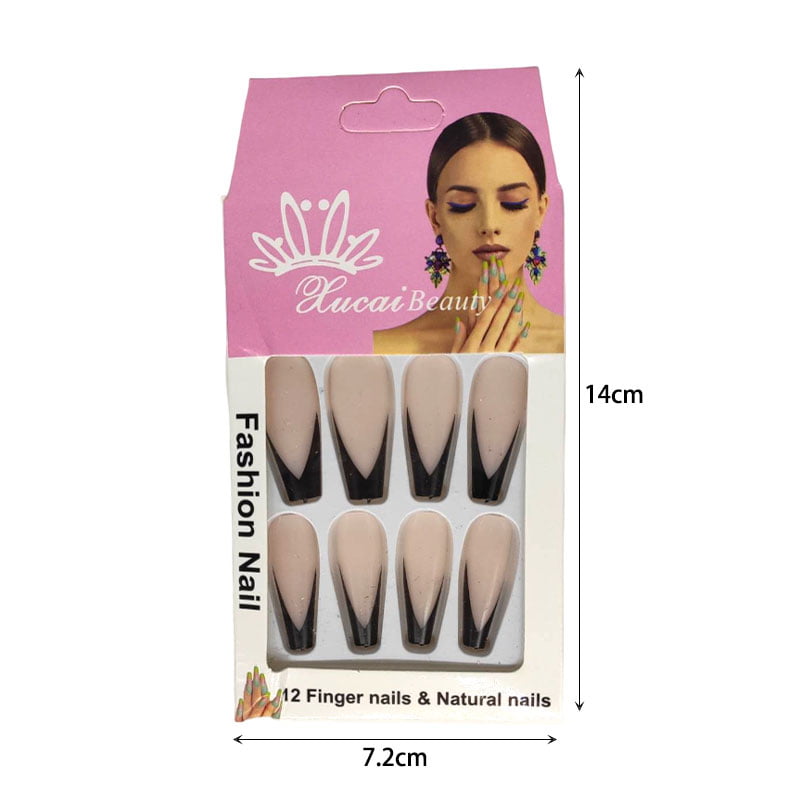 Αυτοκόλλητα νύχια σε διάφορα σχέδια 12τμχ - Press-on fake nails - Image 2