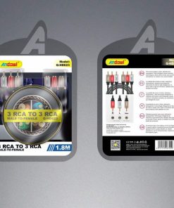 Andowl Καλώδιο 3 RCA σε 3 RCA 2.0M - Cable male to female Q-HD623
