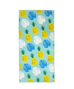 Πετσέτα θαλάσσης με φύλλα και ανανάδες 180x90cm