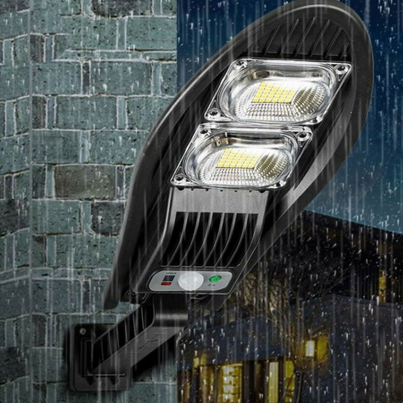 Στεγανό Ηλιακό Φωτιστικό Δρόμου IP65 με Ανιχνευτή Κίνησης, Αισθητήρα Φωτός και Τηλεχειριστήριο σε Μαύρο Χρώμα W777B – LED solar street lamp - Image 3