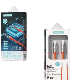 Treqa CA-8794 καλώδιο δεδομένων 1m Type-C σε Lighting - Elite Plus Cable