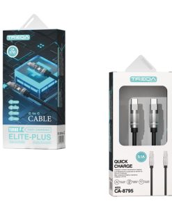 Treqa CA-8795 καλώδιο δεδομένων 1m Type-C σε Type-C - Elite Plus Cable Type-C to Type-C