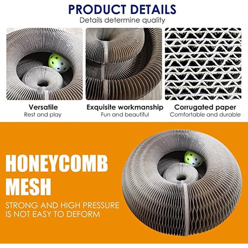 Παιχνίδι γάτας στρογγυλή ξύστρα - Cat scratching board - Image 4