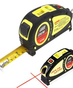 Μέτρο Αλφάδι με Laser Γραμμή Οριζόντια Κάθετη και Σταυρό - LevelPro 3 laser 5.5M