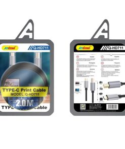 Andowl Καλώδιο εκτυπωτή Type-C 2.0M Q-HD711 - Type-C Print Cable