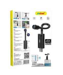 Andowl Mini USB Κάμερα Q-SX6 Full HD 4K με υποδοχή Micro Sd - USB Mini Camera