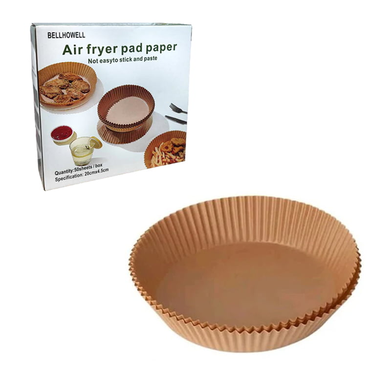 Bellhowell Αντικολλητικό Χαρτί για Air Fryer 50τμχ - Air fryer pad paper 50pcs - Image 5