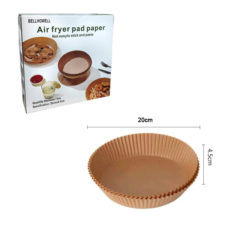 Bellhowell Αντικολλητικό Χαρτί για Air Fryer 50τμχ - Air fryer pad paper 50pcs - Image 6