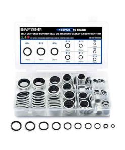 Σετ Τσιμούχες Στεγάνωσης 165τμχ φ6 - φ24 - Self-Centered Bonded Seal Oil Washers Gasket Assortment Kit