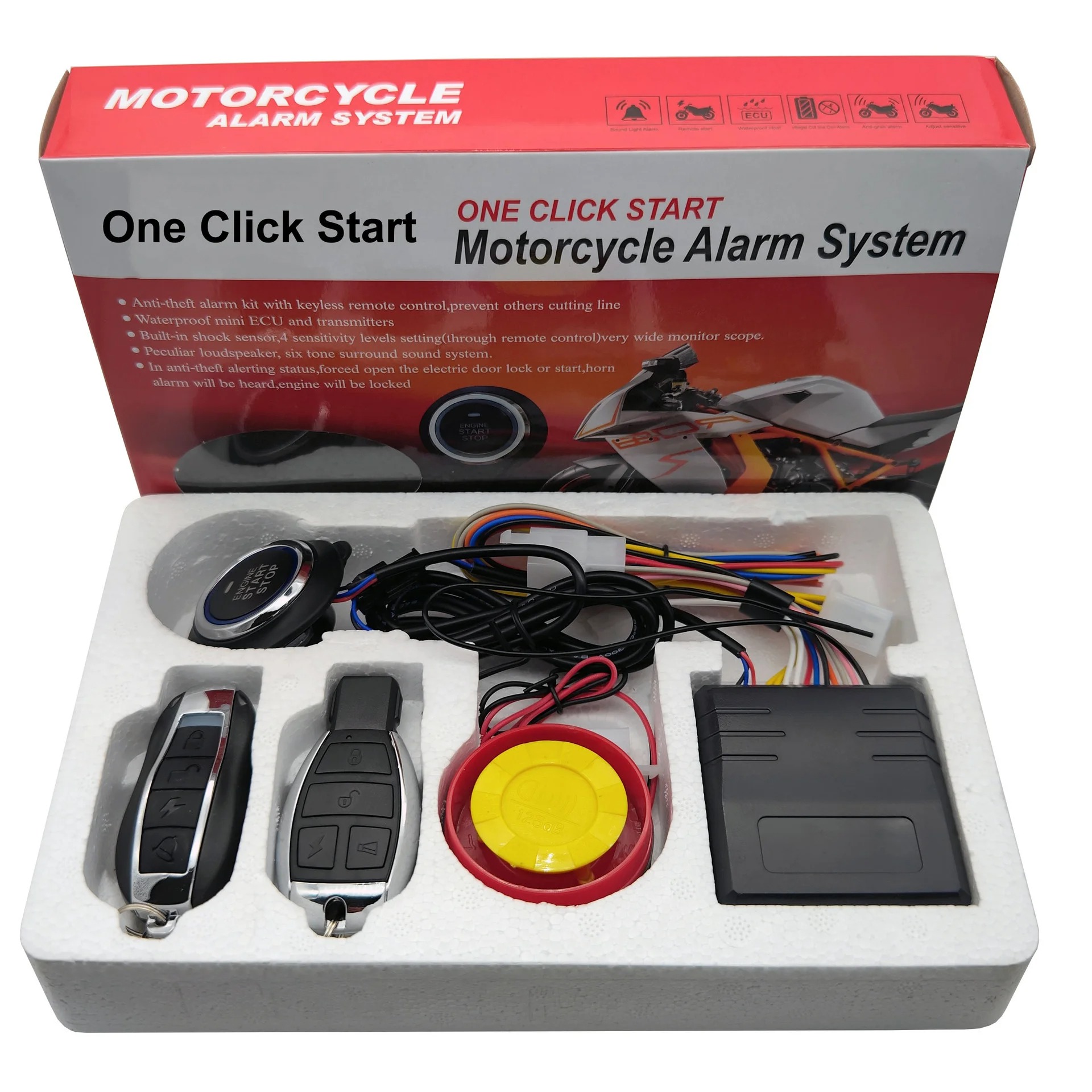 Σύστημα Έξυπνης Εκκίνησης Κινητήρα Μηχανής Με Σύστημα Συναγερμού Start/Stop - One Click Start Motorcycle Alarm System - Image 2