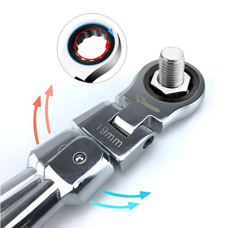 Σετ καστάνια με καρυδάκια 9τμχ με εύρος κίνησης 180° - Flex offset box wrench set - Image 3