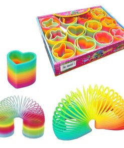 Πλαστικό παιχνίδι σπιράλ ελατήριο 12τμχ - Rainbow spring circle spiral 12pcs