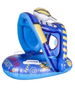 Sainteve Φουσκωτό Σωσίβιο Θαλάσσης Με Σκέπαστρο Μπλε 70cm (27") SY-A2063 - Baby Boat