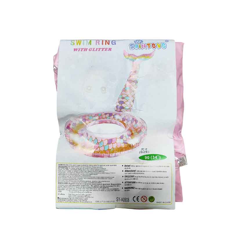 Sainteve Φουσκωτό Σωσίβιο Με Ουρά Γοργόνας 90cm (34") SY-A0908 - Swim Ring With Glitter - Image 3