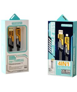 Treqa Καλώδιο φόρτισης 4σε1 1.2m 65W 27W CA-888 - Fast Charging Cable
