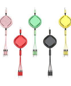 Treqa Καλώδια δεδομένων για γρήγορη φόρτιση 3σε1 1.1M CA-886 - 3in1 retractable data cable