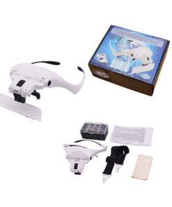 Μεγεθυντικός Φακός Κεφαλής με LED & Ανταλλακτικούς Φακούς – Ιδανικός για Λεπτομέρειες & Χειροτεχνίες