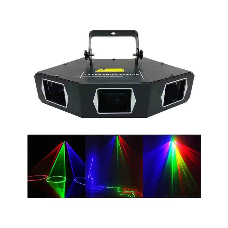 Φωτιστικό Laser Show RGB με 4 Εξόδους Πολυχρωμικό Εφέ για Σκηνή & Πάρτι - RGB Laser Show Light - Image 5