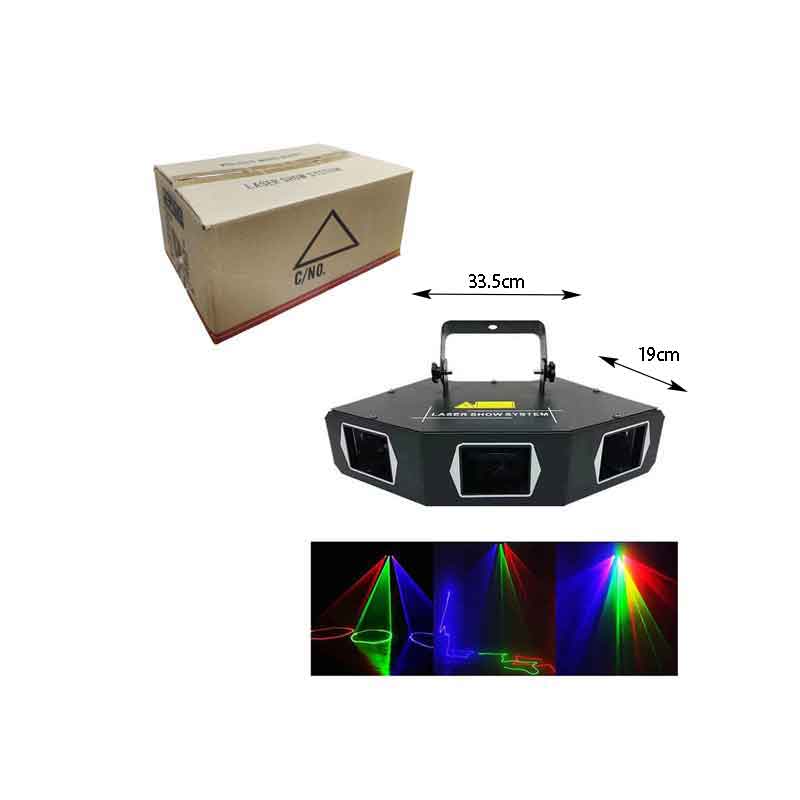 Φωτιστικό Laser Show RGB με 4 Εξόδους Πολυχρωμικό Εφέ για Σκηνή & Πάρτι - RGB Laser Show Light - Image 6