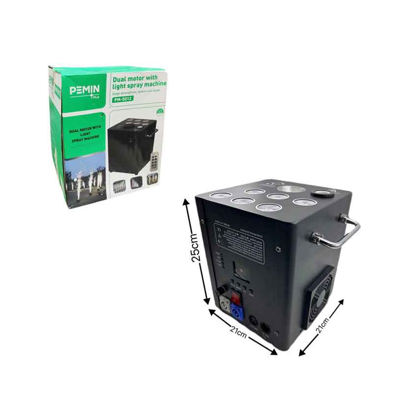 Pemin Μηχανή Εφέ Σπινθήρων με Διπλό Μοτέρ & LED Φωτισμό PM-5023 - Dual Motor With Light Spray Machine - Image 5