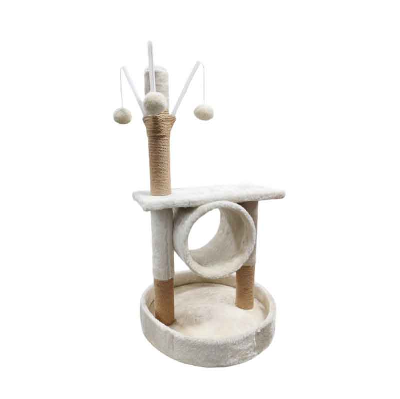 Ονυχοδρόμιο Γάτας 80cm με Παιχνίδια - Cat Tree Scratching Post 80cm with Toys - Image 3