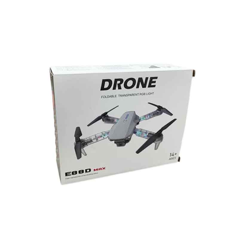 Μικρό Αναδιπλόμενο Και Επαναφορτιζόμενο Drone Με Φωτισμό RGB E88D - E88D MAX Professional Drone - Image 4