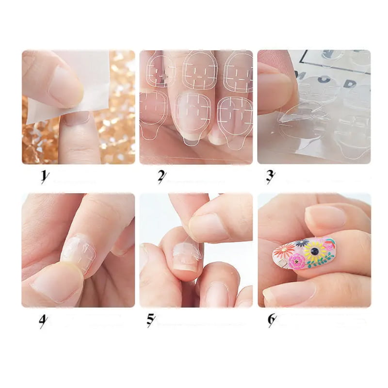 Αυτοκόλλητα Φύλλα Διπλής Όψης Για Tips Νυχιών - Sheets Nail Jelly Glue Manicure Adhesive Paste - Image 5