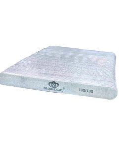 Globalnail Λίμα νυχιών Διπλής Όψης 100/180 50τμχ - Nail File 50pcs