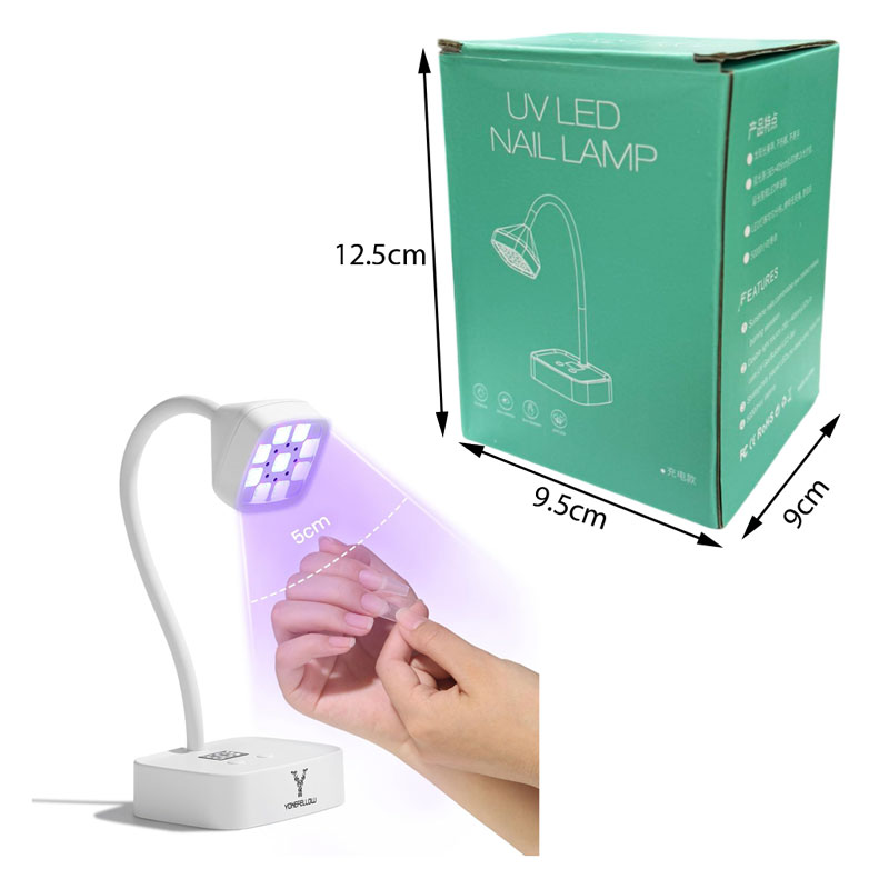 Mini Led Φορητή Λάμπα Πολυμερισμού με Οθόνη & Αισθητήρα 27W LCH-019 - Mini desk LED UV lamp - Image 3