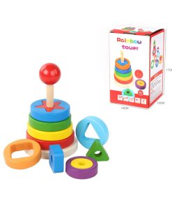 Παιδική ξύλινη πολύχρωμη πυραμίδα - Rainbow Tower