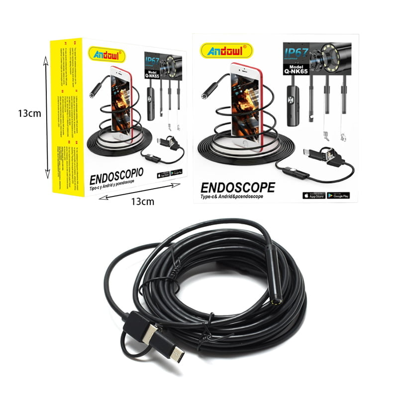 Andowl Ενδοσκοπική Κάμερα για Κινητό με Ανάλυση 2560x1920 pixels και Καλώδιο 3.5m Q-NK65 - Endoscope Type-C - Image 4