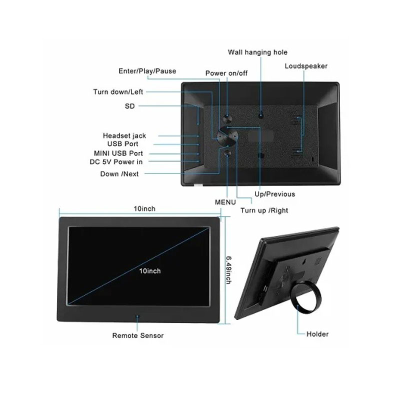 Andowl Ψηφιακή κορνίζα 10 Ιντσών HD με τηλεχειριστήριο Q-L211 - Digital Photo Frame - Image 5
