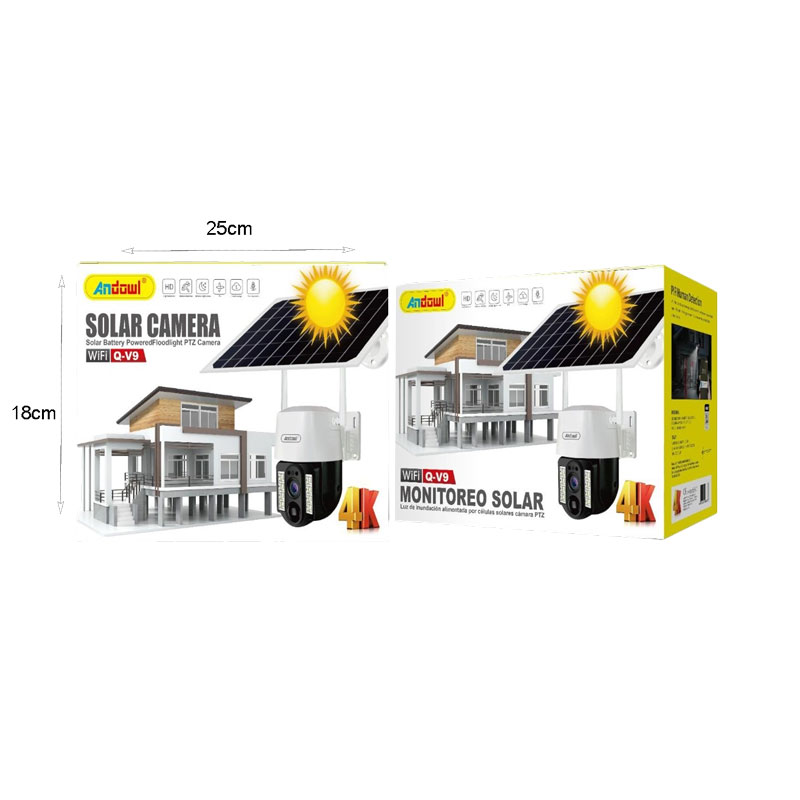 Andowl Ηλιακή Wifi Κάμερα εξωτερικού χώρου Q-V9 - Solar Camera Wifi - Image 2