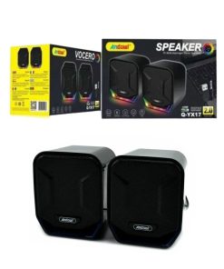 Andowl Ηχεία Υπολογιστή 2.0 με RGB Φωτισμό και Ισχύ 3W Q-YX17 - Speaker PC Multi-diaphragm Stereo