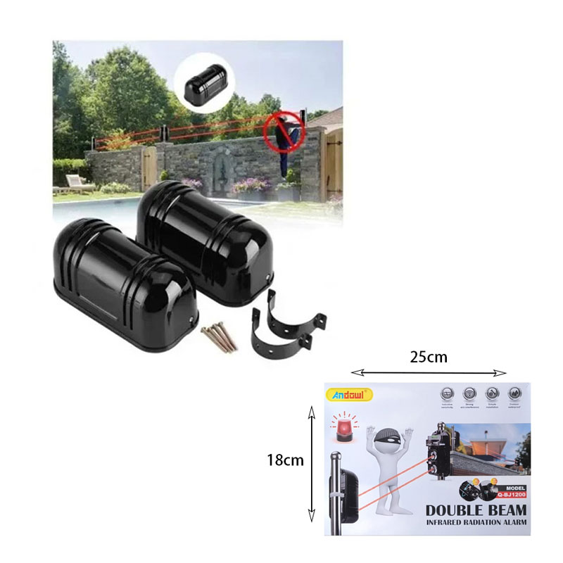 Andowl Συναγερμός υπέρυθρης ακτινοβολίας διπλής δέσμης ασφαλείας Q-BJ1200 - Double beam infrared radiation alarm - Image 4