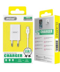 Andowl Φορτιστής με καλώδιο Type-C 1.5A Q-CD522 - Charger