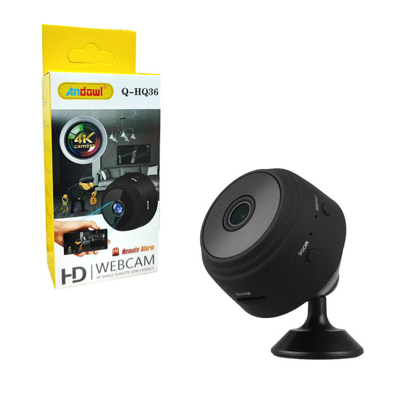 Andowl Κρυφή Κάμερα Παρακολούθησης 4K Q-HQ36 - Remote Alarm Web Camera HD
