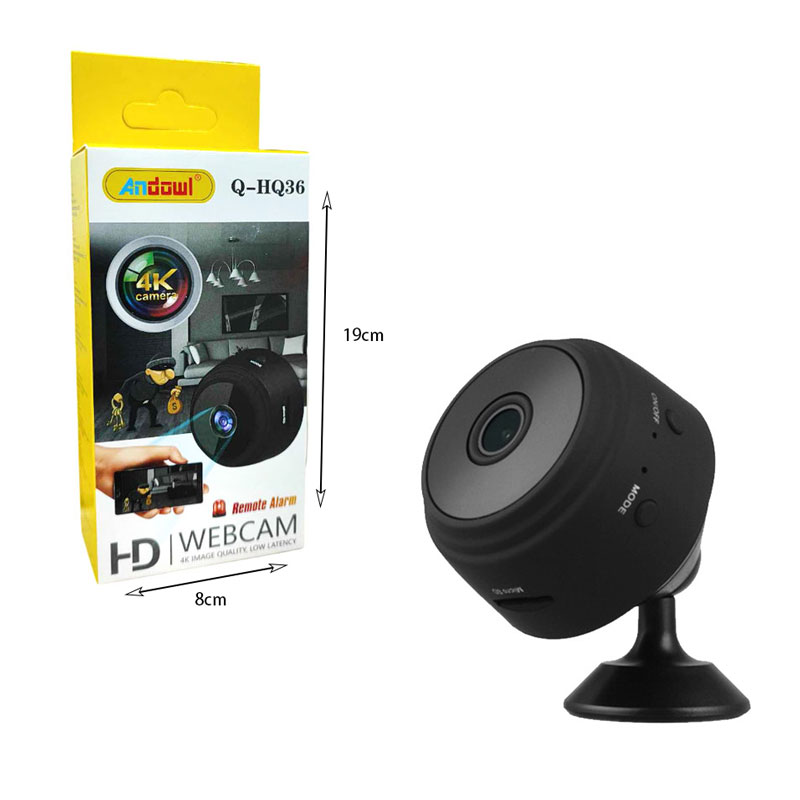 Andowl Κρυφή Κάμερα Παρακολούθησης 4K Q-HQ36 - Remote Alarm Web Camera HD - Image 8