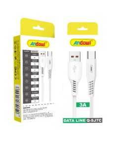Andowl Καλώδιο Δεδομένων USB σε Type-C 1m 3A Q-SJ7C- Data Cable