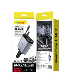 Andowl Φορτιστής αυτοκινήτου 4σε1 120W Q-C69 - Car charger