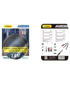 Andowl Καλώδιο ήχου TRRS 3.5mm σε 3RCA 2.0M Q-HD722 - Audio cable