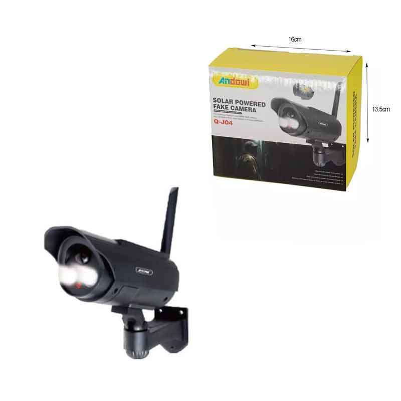Andowl Ψεύτικη Κάμερα Παρακολούθησης Τύπου Bullet με Ηλιακό Πάνελ Q-J04 - Solar Fake Camera - Image 6